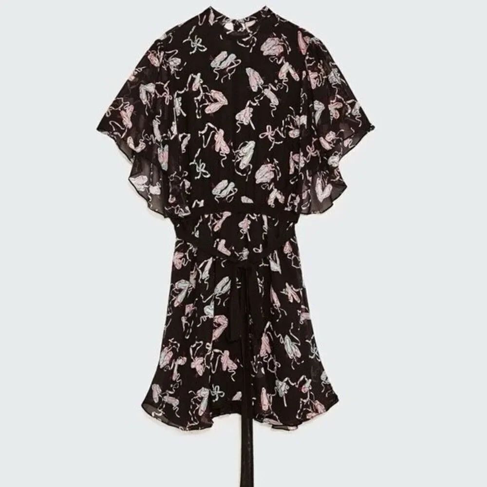 ✨ZARA STUDIO BALLET PRINT RUFFLE SZ XS/S DRESS✨ - Picture 6 of 11